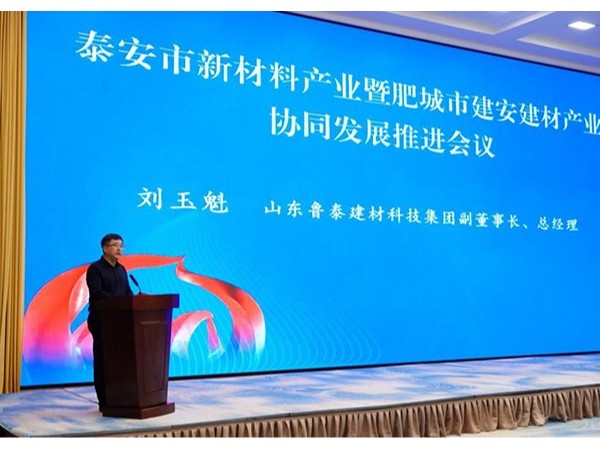泰安新材料產業協同發展大會：魯泰集團作典型發言，領導調研綠色建材基地